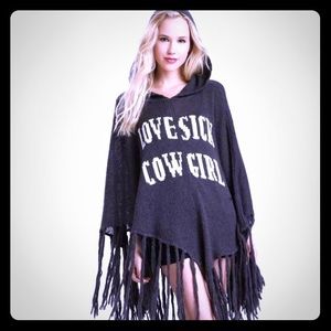 Wildfox NWT Soft Knit Hooded Poncho✨SALE!✨